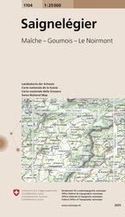 Landeskarte der Schweiz Saignel&eacute;gier
