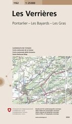 Landeskarte der Schweiz Les Verri&egrave;res