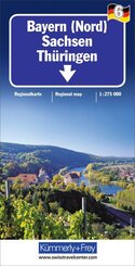 K&uuml;mmerly+Frey Regional-Strassenkarte 6 Bayern Nord 1:275.000