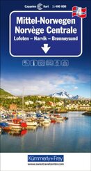 K&uuml;mmerly+Frey Regional-Strassenkarte 4 Mittel-Norwegen 1:400.000