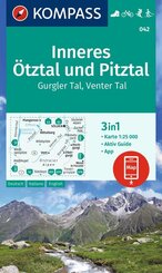 KOMPASS Wanderkarte 042 Inneres &Ouml;tztal und Pitztal, Gurgler Tal, Venter Tal 1:25.000