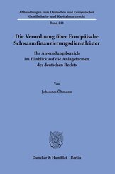 Die Verordnung &uuml;ber Europ&auml;ische Schwarmfinanzierungsdienstleister.