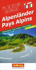 Hallwag Strassenkarte Alpenl&auml;nder 1:750.000