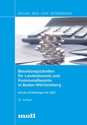 Besoldungstabellen f&uuml;r Landesbeamte und Kommunalbeamte in Baden-W&uuml;rttemberg