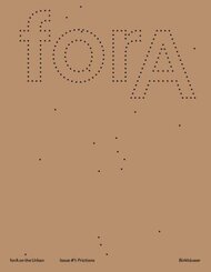 forA on the Urban Issue #1