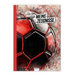 Tr&ouml;tsch Zeugnismappe A4 wattiert Fu&szlig;ball