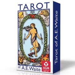 Tarot of A.E. Waite (Blue Edition, Pocket, GB), m. 1 Buch, m. 1 Beilage