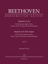 Septett f&uuml;r Klarinette, Fagott, Horn, Violine, Viola, Violoncello und Kontrabass in Es op. 20