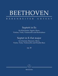 Septett f&uuml;r Klarinette, Fagott, Horn, Violine, Viola, Violoncello und Kontrabass in Es op. 20