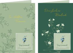 Gru&szlig;karten-Set - Trauerkarte mit Blumensamen