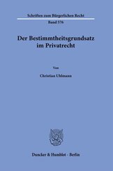 Der Bestimmtheitsgrundsatz im Privatrecht