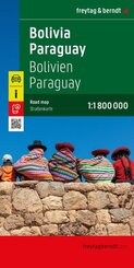 freytag & berndt Stra&szlig;enkarte Bolivien - Paraguay 1:1,8 Mio.