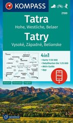 KOMPASS Wanderkarte 2100 Tatra, Hohe, Westliche, Belaer, Tatry, Vysok&eacute;, Z&aacute;padn&eacute;, Belianske 1:50.000