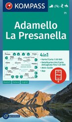 KOMPASS Wanderkarte 71 Adamello, La Presanella 1:50.000