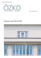 &Ouml;sterreichische Zeitschrift f&uuml;r Kunst und Denkmalpflege LXXVII, Heft 1