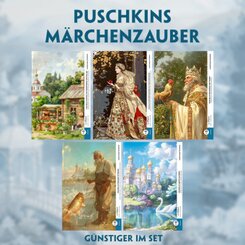 5 Puschkins M&auml;rchenzauber (5 B&uuml;cher + Audio-Online) - Frank-Lesemethode - Kommentierte zweisprachige Ausgabe Russisch-Deutsch, m. 5 Audio, m. 5 Audio, 5 Teile
