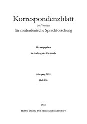Korrespondenzblatt des Vereins f&uuml;r niederdeutsche Sprachforschung