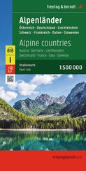 freytag & berndt Stra&szlig;enkarte Alpenl&auml;nder, &Ouml;sterreich - Deutschland - Schweiz - Frankreich - Italien - Slowenien 1:500.000