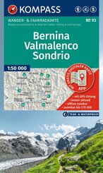 KOMPASS Wanderkarte 93 Bernina, Valmalenco, Sondrio 1:50.000