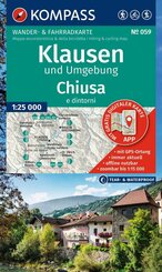 KOMPASS Wanderkarte 059 Klausen und Umgebung / Chiusa e dintorni 1:25.000