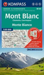 KOMPASS Wanderkarte 85 Mont Blanc / Monte Bianco 1:50.000