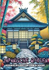 Ausmalbilder f&uuml;r Erwachsene - Japanische G&auml;rten