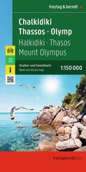 freytag & berndt Stra&szlig;enkarte Chalkidiki - Thassos - Olymp 1:150.000