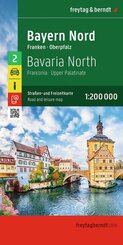 freytag & berndt Stra&szlig;enkarte Bayern Nord - Franken - Oberpfalz 1:200.000