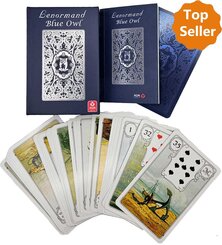Lenormand Blue Owl (Silver Edition) - Marie-Anne Lenormand (English Lenormand Cards), m. 1 Beilage, m. 1 Buch