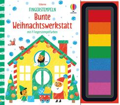 Fingerstempeln: Bunte Weihnachtswerkstatt