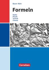 Formeln - Mathematik, Physik, Technik, Chemie - Baden-W&uuml;rttemberg - Mittlere Schulformen