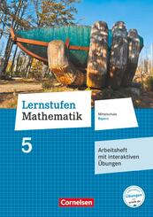 Lernstufen Mathematik 5. Jahrgangsstufe - Mittelschule Bayern  - Arbeitsheft mit interaktiven &Uuml;bungen auf scook.de