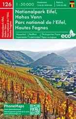 Phonemaps Wander - Radkarte 126 Nationalpark Eifel, Hohes Venn, Wander - Radkarte 1:50.000
