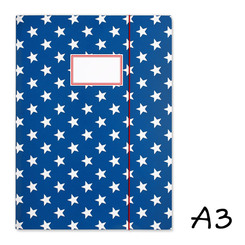 Sparpaket: krima & isa Sammelmappe DIN A3 - Sterne Dunkelblau (5 St&uuml;ck)