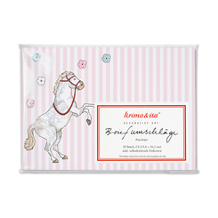 krima & isa Briefumschl&auml;ge - Pony (10 St&uuml;ck mit Etiketten)