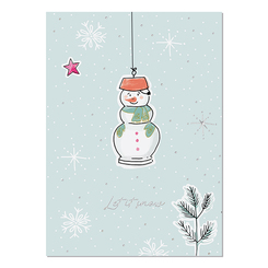 krima & isa Postkarte - Schneemann