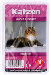 Quartett & Trumpfen Kartenspiel - Katzen