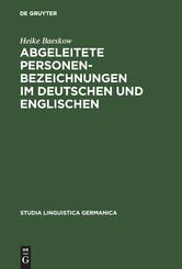 Abgeleitete Personenbezeichnungen im Deutschen und Englischen