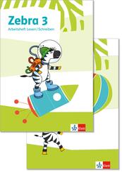 Zebra 3, Arbeitsheft Lesen/Schreiben  und Arbeitsheft Sprache mit digitalen Medien Klasse 3, 2 Bde.