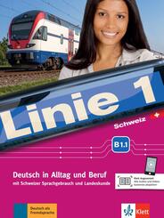 Linie 1 Schweiz B1.1. Kurs- und &Uuml;bungsbuch mit DVD-ROM