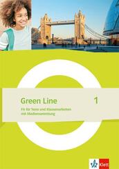 Green Line 1 - Fit f&uuml;r Tests und Klassenarbeiten. Arbeitsheft mit L&ouml;sungen und Mediensammlung Klasse 5