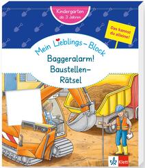 Klett Mein Lieblings-Block Baggeralarm! Baustellen-R&auml;tsel