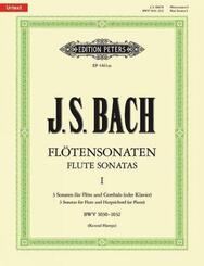 Sonaten f&uuml;r Fl&ouml;te und Cembalo (Klavier) BWV 1030 - 1032 / URTEXT