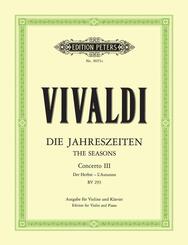 Die Jahreszeiten: Konzert f&uuml;r Violine, Streicher und Basso continuo F-dur op. 8 Nr. 3 RV 293 "Der Herbst"