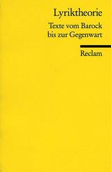Lyriktheorie. Texte vom Barock bis zur Gegenwart