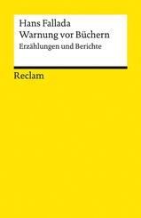 Warnung vor B&uuml;chern. Erz&auml;hlungen und Berichte
