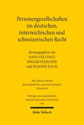 Personengesellschaften im deutschen, &ouml;sterreichischen und schweizerischen Recht