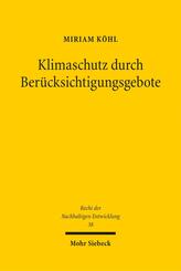 Klimaschutz durch Ber&uuml;cksichtigungsgebote