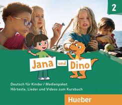 Jana und Dino 2, m. 1 Audio-CD, m. 1 DVD.Bd.2,2 Audio-CDs und 1 DVD zum Kursbuch