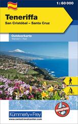K&uuml;mmerly+Frey Outdoorkarte Teneriffa 1:60.000